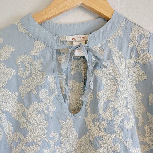 Sundance Embroidered Popover Baroque Detail Blouse Sz S - Picture 4 of 7